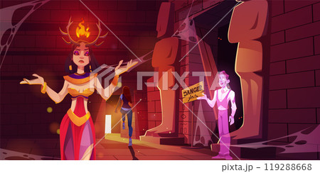 Dark abandoned egypt temple with danger goddess Dark abandoned egypt temple with danger goddess 119288668