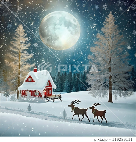 クリスマスの夜の風景 119289111