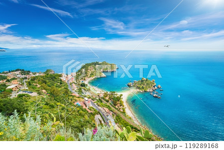 Beautiful Isola Bella small island near Taormina, Sicily, Italy 119289168