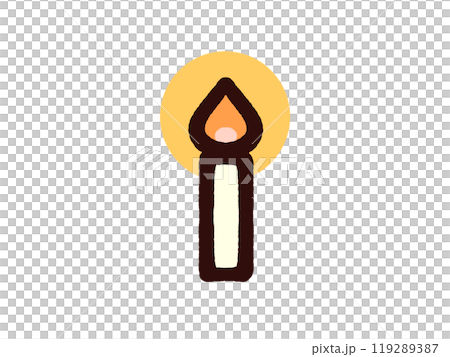 火のついたろうそくのイラスト素材 火のついたろうそくのイラスト素材 119289387