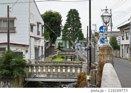 古い石橋が残る栃木市の街並み【栃木県栃木市】 古い石橋が残る栃木市の街並み【栃木県栃木市】 119289773