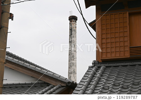 栃木市嘉右衛門町・街中にそびえる煙突の風景 栃木市嘉右衛門町・街中にそびえる煙突の風景 119289787
