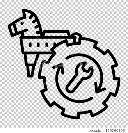 A Trojan horse icon disguised as a useful tool. A Trojan horse icon disguised as a useful tool. 119290106