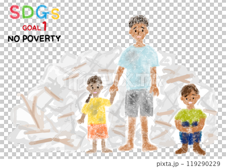 Crayon drawing by poor children for SDGs GOAL1 Crayon drawing by poor children for SDGs GOAL1 119290229