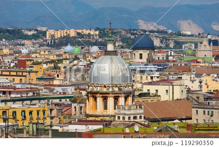 Domes and roofs of Naples, Italy 119290350
