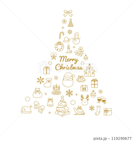 クリスマスツリーのイラスト 119290677