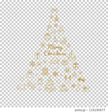 クリスマスツリーのイラスト 119290677