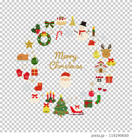 Christmas wreath illustration 119290680