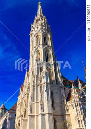 Church of the Assumption of the Buda Castle, more commonly known as the Matthias Church, is a Catholic church located in the Holy Trinity Square, Budapest, Hungary Church of the Assumption of the Buda Castle, more commonly known as the Matthias Church, is a Catholic church located in the Holy Trinity Square, Budapest, Hungary 119290981