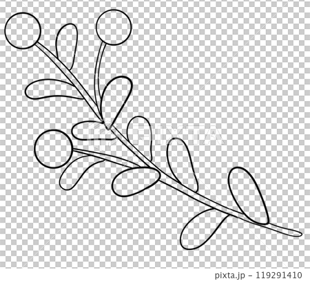 Christmas holly tree line drawing coloring page Christmas holly tree line drawing coloring page 119291410