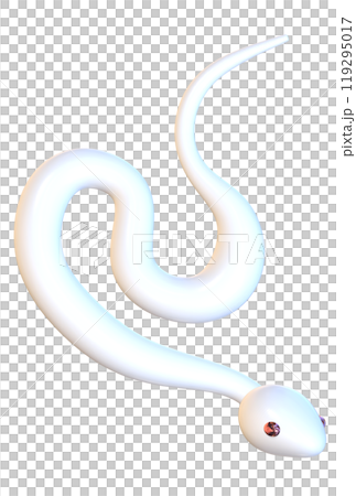 3d illustration of a white snake 119295017