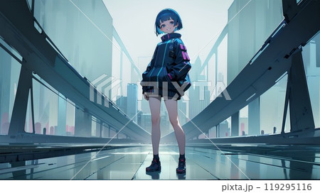 未来都市の女の子 119295116