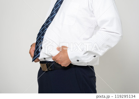 ビジネスマン　内臓脂肪　肥満 119295134
