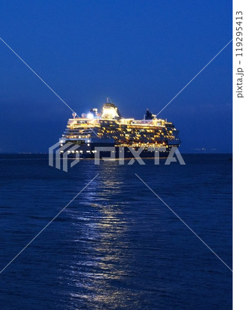 静岡県　清水を出港するセレブリティミレニアム　5月 119295413