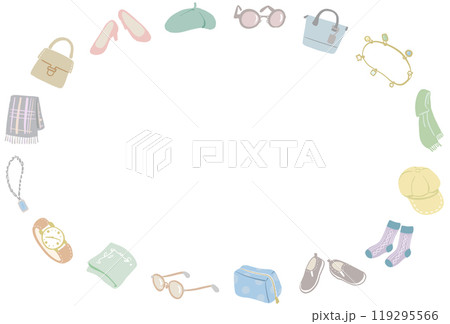 ファッショングッズの背景素材　楕円 119295566