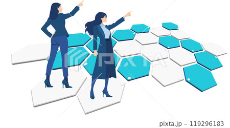 目標達成へのロードマップのイラスト 目標達成へのロードマップのイラスト 119296183