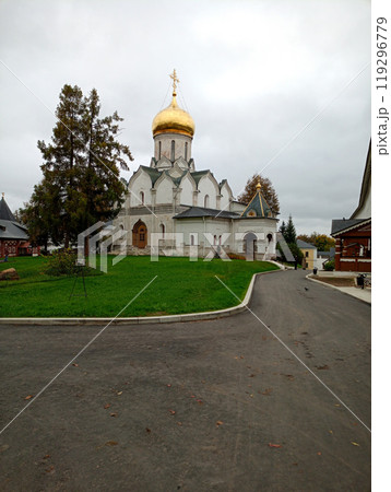 Cathedral of the Nativity of the Blessed Virgin Mary in Zvenigorod asphalt road Cathedral of the Nativity of the Blessed Virgin Mary in Zvenigorod asphalt road 119296779