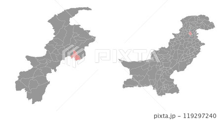 Haripur district map, administrative division of Pakistan. Vector illustration. Haripur district map, administrative division of Pakistan. Vector illustration. 119297240