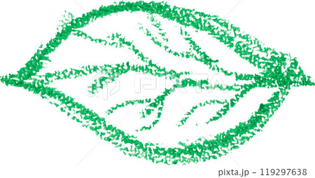 Leaf drawn with green pencil on isolated background Leaf drawn with green pencil on isolated background 119297638