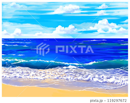 海の水彩画 海の水彩画 119297672