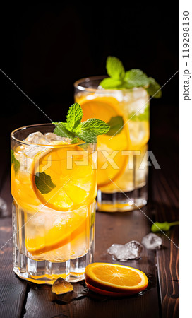 Refreshing Orange Ice Drink: Perfect Summer Delight Refreshing Orange Ice Drink: Perfect Summer Delight 119298130