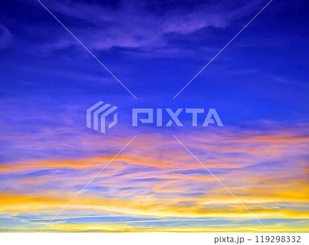 A Red Stormy Sky With Thunder and Dark Clouds A Red Stormy Sky With Thunder and Dark Clouds 119298332