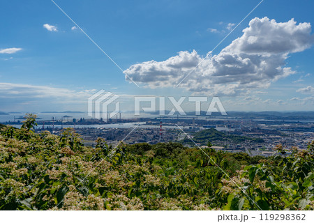 鷲羽山公園線 水島展望台から見る倉敷市の街並み 119298362