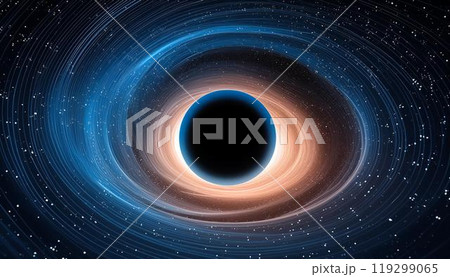 Abstract space Black hole over star field Abstract space Black hole over star field 119299065
