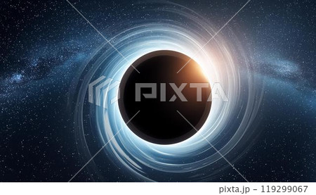 Abstract space Black hole over star field 119299067