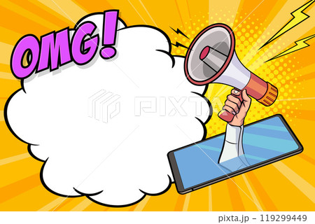 hand hold megaphone  098 119299449