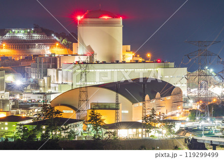 関西電力　美浜発電所の夜景 119299499