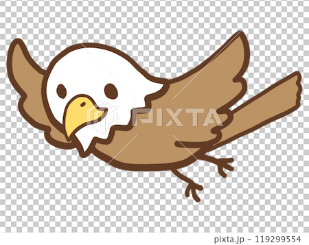 Hand-painted hawk 119299554