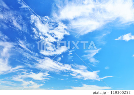 秋の青空と雲 秋の青空と雲 119300252
