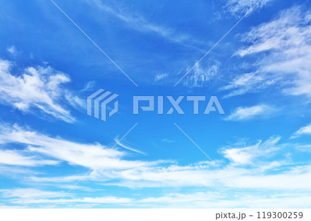 秋の青空と雲 119300259