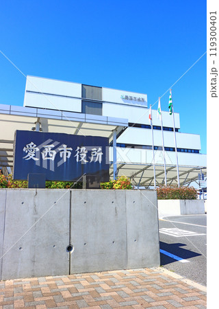 愛知県愛西市、愛西市役所の風景 愛知県愛西市、愛西市役所の風景 119300401