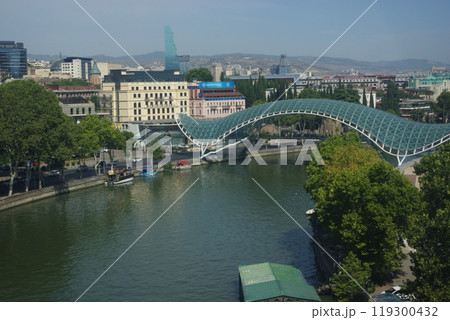 Old town Tbilisi city panorama, Georgia. Landmarks and famous places. 119300432