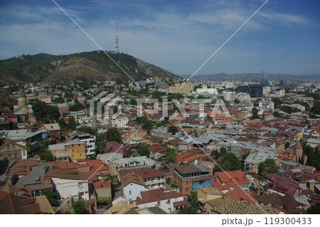Old town Tbilisi city panorama, Georgia. Landmarks and famous places. 119300433