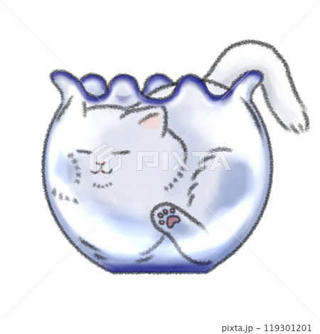 金魚鉢に入る猫 119301201