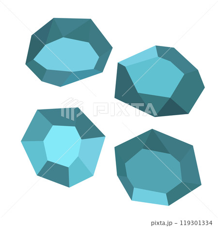 Cartoon stones. Rock stone isometric set. Blue boulders, natural building block shapes, wall stones. 3d flat isolated illustration. Vector collection Cartoon stones. Rock stone isometric set. Blue boulders, natural building block shapes, wall stones. 3d flat isolated illustration. Vector collection 119301334