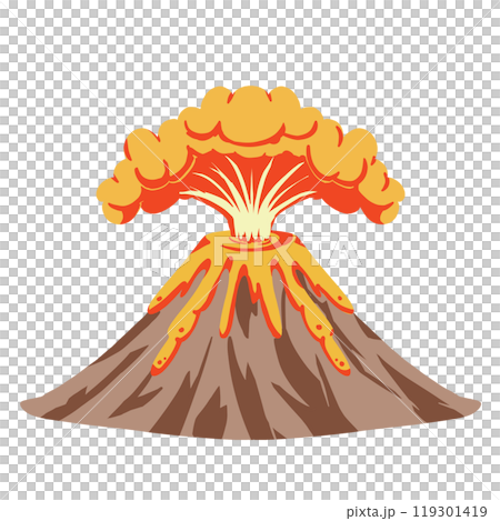 簡單的火山爆發圖 簡單的火山爆發圖 119301419