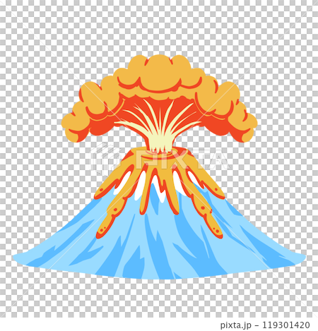 Simple Mount Fuji eruption illustration 119301420