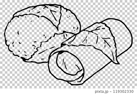 Sakuramochi set of two line drawings 119302330