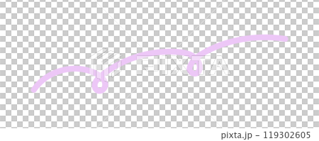 手書きのくるくるカールしているポップな紫色の飾り線 - シンプルでかわいいデコパーツ・あしらいの素材 手書きのくるくるカールしているポップな紫色の飾り線 - シンプルでかわいいデコパーツ・あしらいの素材 119302605