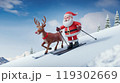 サンタとトナカイのスキーその3 119302669