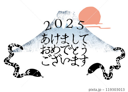 2025年巳年　謹賀新年背景イラスト 119303013