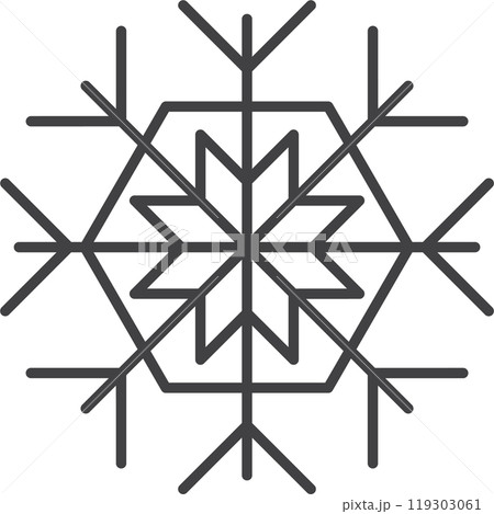 Snowflake icon. Winter snowflake silhouette for Christmas design 119303061