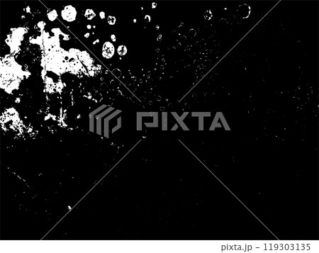 Rusty grunge texture. Aggressive damaged surface. Black white background. 119303135