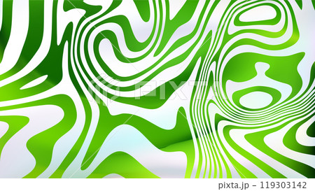 Abstract white green fluid swirl bg. Liquid line surface. 119303142