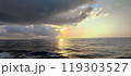 A vast expanse of water accompanied by a cloudy sky overhead 119303527