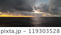 A vast expanse of water accompanied by a cloudy sky overhead 119303528